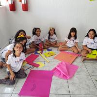 Diversas dinâmicas e atividades rechearam a tarde da garotada