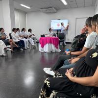 Equipe do HNMD, Voluntárias Anjos Azuis e participantes do "Roda de Conversa de Gestante"