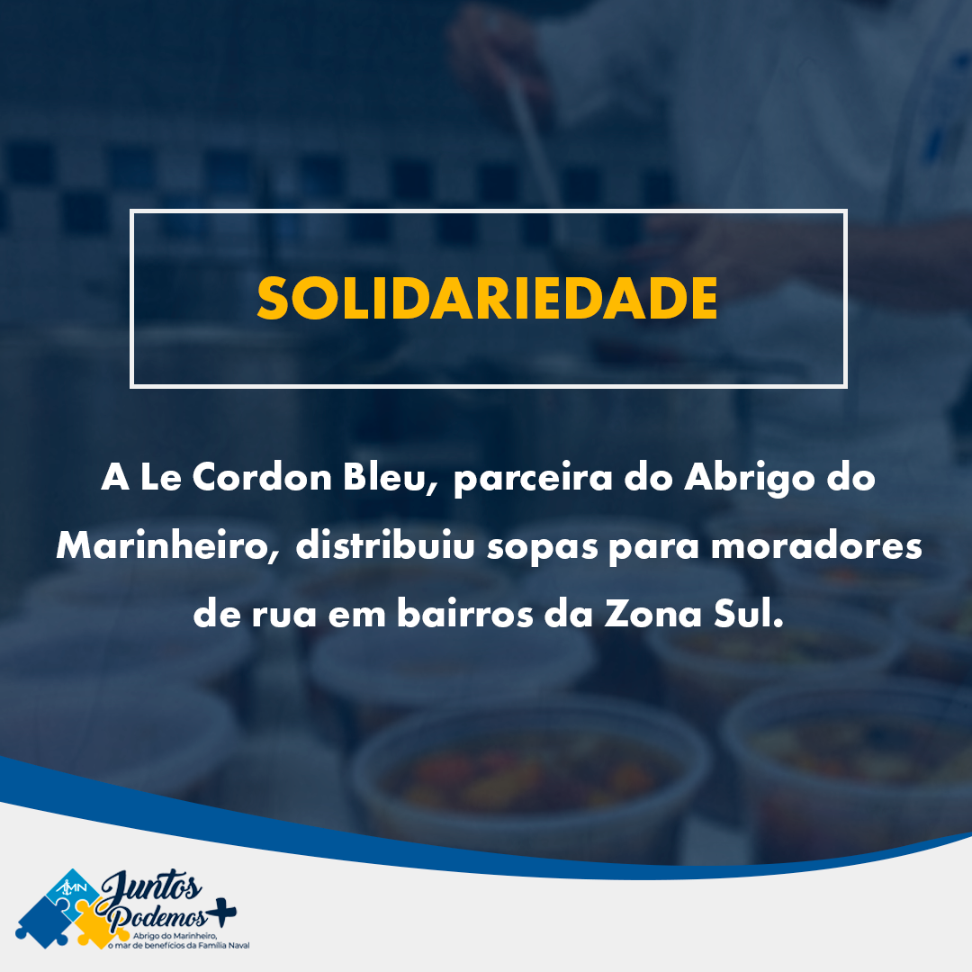 SOLIDARIEDADE: LE CORDON BLEU - RJ DISTRIBUI SOPAS PARA MORADORES DE RUA DA ZONA SUL