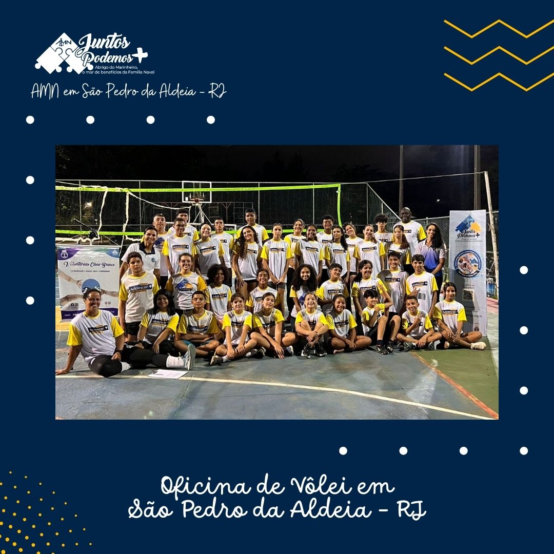 AMN EM SÃO PEDRO DA ALDEIA PROMOVE OFICINA DE VOLÊI
