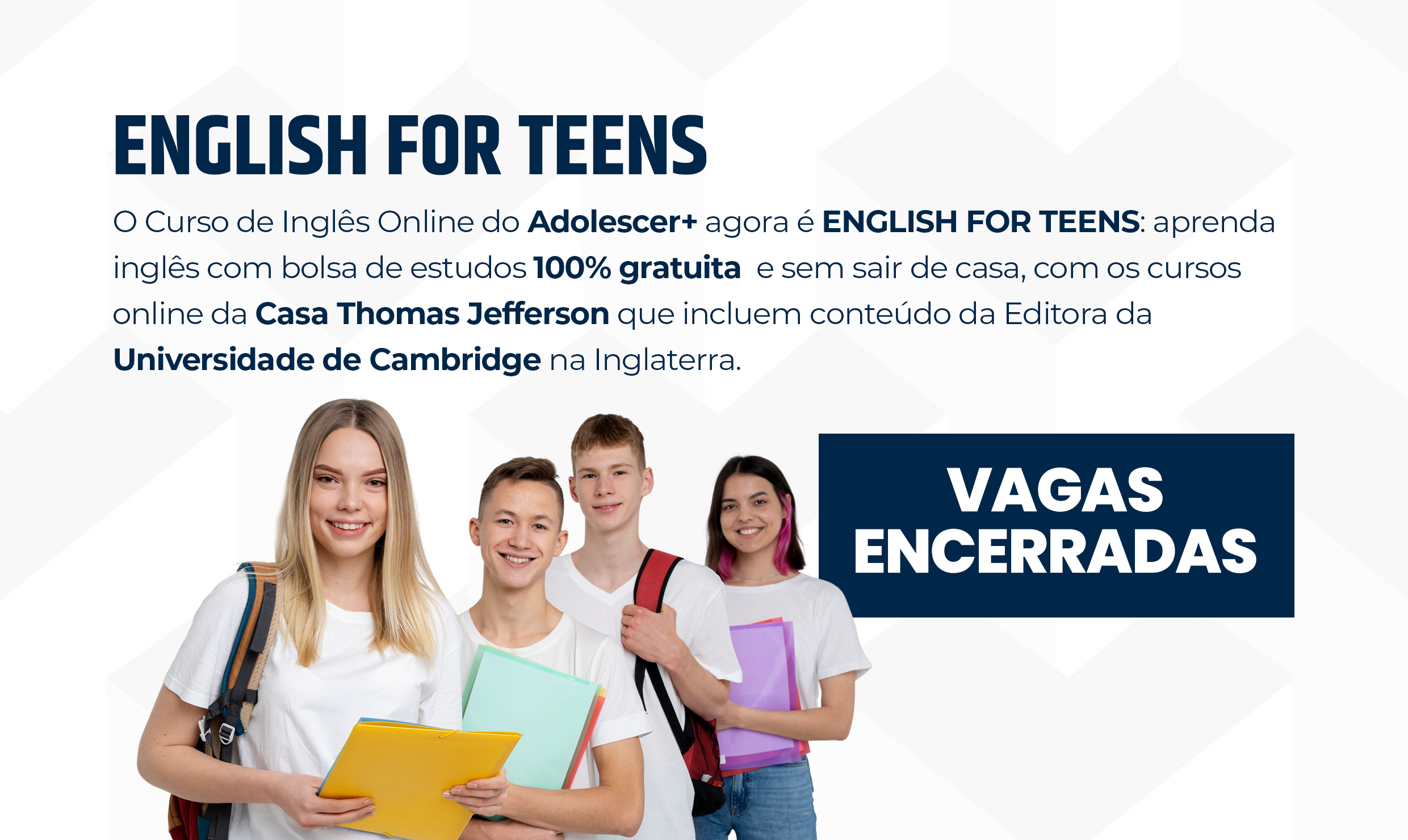 english for teens adolescer+ vagas abertas