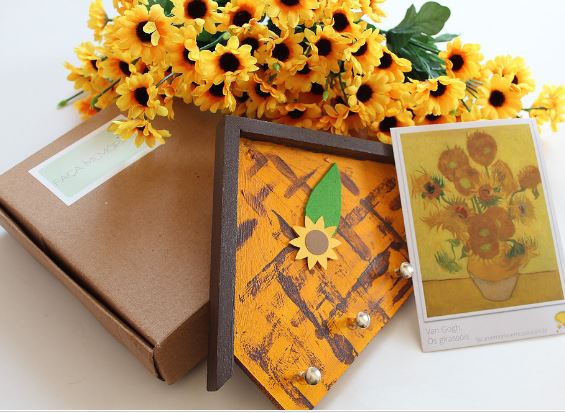 Kit dos Girassóis de Van Gogh, do Faça Memórias em Casa; crédito: Reprodução/Faça Memórias em Casa
