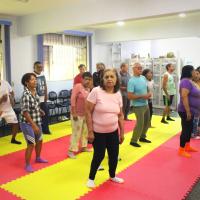 Aula de dança com o professor de Educação Física Leandro Leal