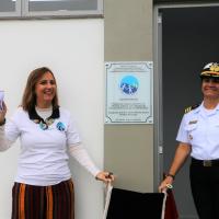 Diretora da Seccional e Oficial do Com5ºDN  na inauguração do espaço