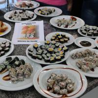 Pratos preparados durante a Oficina de comida japonesa