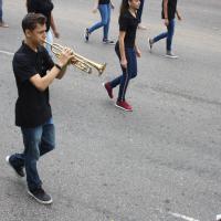 Destaque para aluno durante desfile cívico em Natal