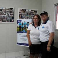 Lilia Torres, Diretora da Seccional Natal, e participante da Oficina de Bijuterias