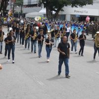 Ondas musicais durante desfile cívico da cidade de Natal-min