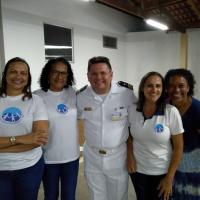 Voluntárias e o Capelão Naval do 3ºDN