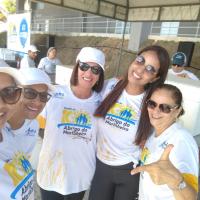 Voluntárias apoiam corrida do AMN