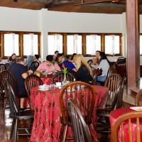 Espaço acolhedor e super especial para o café da manhã na ARES CVM