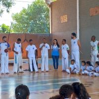 ALUNOS DA OFICINA DE CAPOEIRA DO ADOLESCER+ SÃO BATIZADOS E FAZEM TROCA DE CORDA